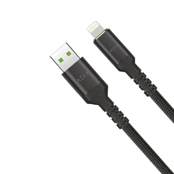 Asli Global Power Wire Max USB-A to Lightning 2M | Black Asli Global Power Wire Max USB-A to Lightning 2M | Black